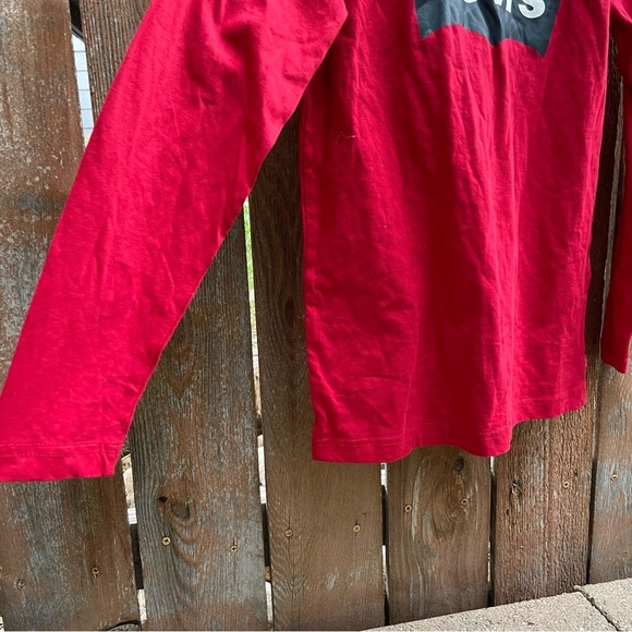 LEVIS Kids Red Long Sleeve Shirt Size 10-12 - Picture 6 of 12